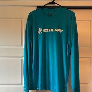 Men's Teal Long Sleeve Performance Shirt